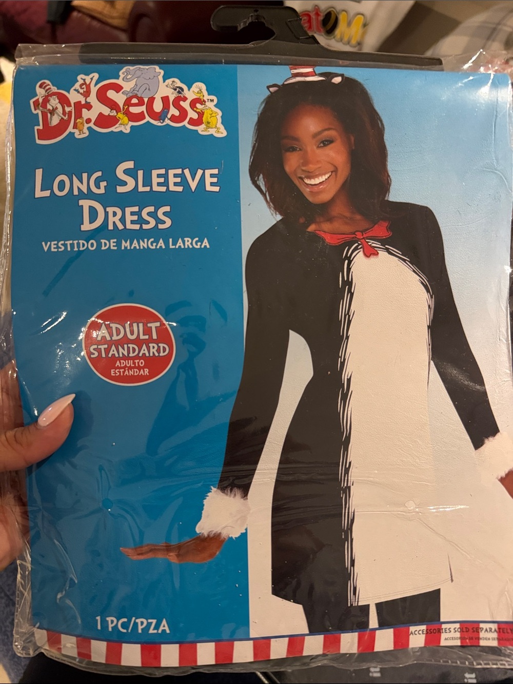 Dr. Seuss Black & White Penguin-Inspired Long Sleeve Dress